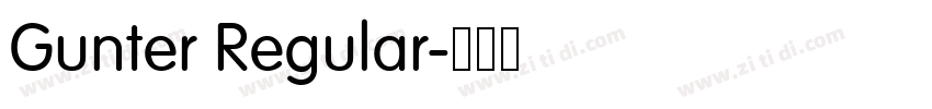 Gunter Regular字体转换 Gunter Regular字体转换